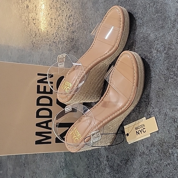 Madden NYC | Shoes | Nib Madden Nyc Women Madden Nyc Lucite Espadrille Wedge  Size 8 | Poshmark